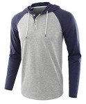 Men's Casual Lightweight Athletic Hoodie in Blue-Grey
