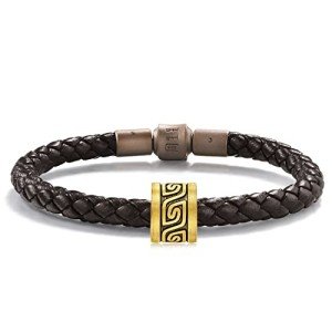 CHOW SANG SANG 999 24K Solid Gold Noir Charm Celtic Knot Thurder and Cloud Motif Charm Blessing Bracelet for Men and Women 93843C, Metal, no gemstone