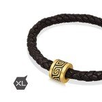 CHOW SANG SANG 999 24K Solid Gold Noir Charm Celtic Knot Thurder and Cloud Motif Charm Blessing Bracelet for Men and Women 93843C, Metal, no gemstone