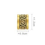 CHOW SANG SANG 999 24K Solid Gold Noir Charm Celtic Knot Thurder and Cloud Motif Charm Blessing Bracelet for Men and Women 93843C, Metal, no gemstone