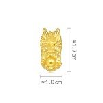 Chow Sang Sang 999 24K Solid Gold Dragon Noir Charm Bracelet for Men & Women 89973C