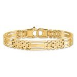 IceCarats 14K Solid Yellow Gold 8.75 inch Mens Link Chain Bracelet, Small, Yellow Gold, no gemstone