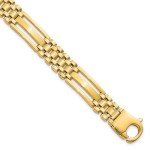 IceCarats 14K Solid Yellow Gold 8.75 inch Mens Link Chain Bracelet, Small, Yellow Gold, no gemstone