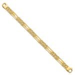 IceCarats 14K Solid Yellow Gold 8.75 inch Mens Link Chain Bracelet, Small, Yellow Gold, no gemstone