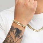 Nuragold 14k Yellow Gold 10mm Solid Cuban Curb Link Chain Bracelet, Mens Jewelry Lobster Clasp 8" 8.5" 9", Metal, false