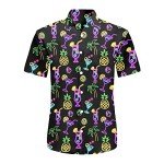 Stazary Men's Neon Hawaiian Button-Up Shirt