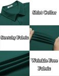 COOFANDY Lake Green Short Sleeve Dress Shirt