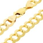Nuragold 14k Yellow Gold 10mm Solid Cuban Curb Link Chain Bracelet, Mens Jewelry Lobster Clasp 8" 8.5" 9", Metal, false