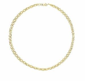 14K SOLID REAL Yellow SOLID Gold 1.7mm Or 3.2mm Or 4.5mm or 6.3mm Shiny Mariner Bracelet Bangle or Foot Anklet for Pendants and For Men and Women with Lobster-Claw Clasp ( 7" 8" 8.5" or 10 inch), Gold