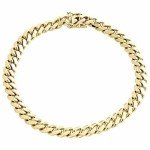 The Diamond Deal Mens SOLID 14K Yellow Gold 4mm,5mm,6mm,7mm,8.25mm Shiny Miami Cuban Link Chain Necklace For men for Pendants Or Mens Bracelet with Secure Box-Lock Clasp(8.5",9", 22", 24", or 26”)