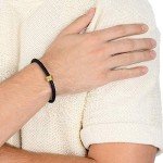 CHOW SANG SANG 999 24K Solid Gold Flying Dragon Tattoo Noir Charm Bracelet for Men & Women 86641C, 5.7', (19 CM), Metal