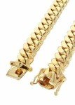 The Diamond Deal Mens SOLID 14K Yellow Gold 4mm,5mm,6mm,7mm,8.25mm Shiny Miami Cuban Link Chain Necklace For men for Pendants Or Mens Bracelet with Secure Box-Lock Clasp(8.5",9", 22", 24", or 26”)