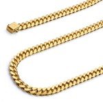 14k Yellow Gold Solid Men's 6.5mm Miami Cuban Curb Chain Bracelet - 8.5"