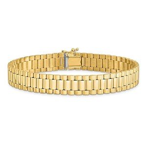 Diamond2Deal Solid 14k Yellow Gold Men's Bracelet