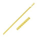 14k REAL Yellow Gold 3.2mm Shiny Diamond-Cut Square Franco Chain Necklace Or Bracelet for Pendants and Charms with Lobster-Claw Clasp (18", 20" 22" or 24 inch) Mens Solid Franco Chains Jewelry, Metal