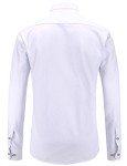 Men's Long Sleeve Collarless Oxford Shirt - White