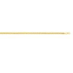 14k REAL Yellow Gold 3.2mm Shiny Diamond-Cut Square Franco Chain Necklace Or Bracelet for Pendants and Charms with Lobster-Claw Clasp (18", 20" 22" or 24 inch) Mens Solid Franco Chains Jewelry, Metal