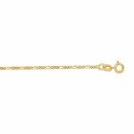 14k SOLID Yellow Or White Gold 6.0mm Diamond-Cut Alternate Classic Mens Figaro Chain Necklace Or Bracelet/Foot Anklet for Pendants and Charms with Lobster-Claw Clasp (7", 8.5",18",20",22", 24"30”)