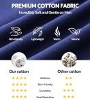 DAVID ARCHY Men's 2 Pack Soft Cotton Pajama Pants Lounge Wear Long PJs Bottoms (Iron Gate+Moonlight Blue,L)