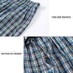 MoFiz Men's Pajama Bottoms Sleep Pants Comfy Cotton Pj Pants With Pockets 3 Pack M