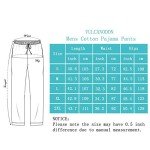 Vulcanodon Mens Cotton Pajama Pants, Lightweight Sleep Pants with Pockets Soft Lounge Pajama Pants for Men Plaid Pj Bottoms(Iron Gray-Plaid, XL)