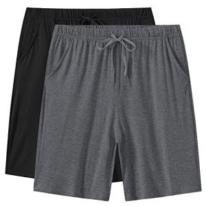 Mens Pajama Pants Short Modal Pajama Bottom Lounge Sleepwear Knit