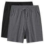 Mens Pajama Pants Short Modal Pajama Bottom Lounge Sleepwear Knit
