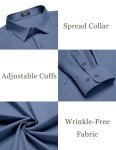 Men's Classic Fit Wrinkle-Free Dress Shirt - Blue