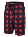 MoFiz Men's Plaid Pajama Shorts Soft Sleep Shorts Stretchy Lounge Shorts Lightweight Night Short Summer Sleepwear Pj Bottoms with Pockets 2 Pack XL