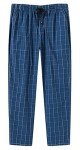 MoFiz Men's Pajama Pants Sleep Wear Cotton Lounge Drawstring House PJ's Bottom Pants 3pack Comfortable 2-Pockets(H-Plaid,L)