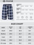 MoFiz Men's Plaid Pajama Shorts Soft Sleep Shorts Stretchy Lounge Shorts Lightweight Night Short Summer Sleepwear Pj Bottoms with Pockets 2 Pack XL