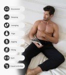 DAVID ARCHY Men's Soft Cotton Pajama Bottom Comfy Knit Pajama Long John Lounge Sleep Pants for Men 2 Pack (Navy Blue+Black, M)