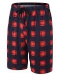MoFiz Men's Plaid Pajama Shorts Soft Sleep Shorts Stretchy Lounge Shorts Lightweight Night Short Summer Sleepwear Pj Bottoms with Pockets 3 Pack L