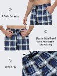 MoFiz Men's Plaid Pajama Shorts Soft Sleep Shorts Stretchy Lounge Shorts Lightweight Night Short Summer Sleepwear Pj Bottoms with Pockets 3 Pack L