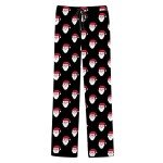 Men's 2023 Xmas Pj Pants, Men Funny Print Christmas Lounge Pant with Pockets, Snowflake Tree Plaid Soft Comfy Pajama Bottom, C - Black, Medium