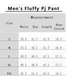ENJOYNIGHT Mens Fleece Pajama Pant Fluffy Sleep Bottoms Plush Lounge Pjs(Medium, Black)