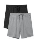 DAVID ARCHY Men's Soft Cotton Pajama Pants Comfy Sleep Shorts Lounge Wear Bottoms for Men 2 Pack