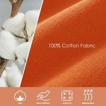 Amy Coulee Mens Casual Pants Cotton Joggers Open Bottom Sweatpants with Elastic Waist Breathable Rust Pajamas Pants (Rusty, M)