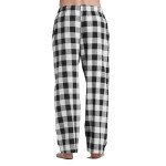 Vnihaq Mens Buffalo Plaid Pajama Pants Classic Casual Plaid Pj Bottoms Comfy Checkered Drawstring Sleepwear with Pockets, 02- Black, Small