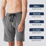 BAMBOO COOL Men's Pajama bottoms Lounge Sleep Shorts Soft Comfortable Breathable Pajamas Shorts with Pockets 2 Pack