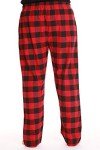 #followme Plaid Men’s Pajama Pants PJ Bottoms for Sleeping and Lounge Wear, Poplin Fabric - Black Red Buffalo Plaid, Large
