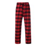 Pajama Pants for Men Comfy Drawstring Fit Casual Workout Sweatpants Soft and Warm Plaid Lightweigth Bottom with Pockets
