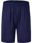 JINSHI Sleeping Pajama Bottoms for Men Soft Modal Stretch Boxer Sleep Lounge Shorts, Navy, Size XL