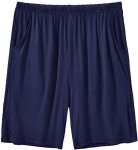 JINSHI Sleeping Pajama Bottoms for Men Soft Modal Stretch Boxer Sleep Lounge Shorts, Navy, Size XL