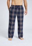 JupiterSecret Mens Pajama Pants Set Flannel Cotton Plaid Sleep & Lounge Pants, PJ Bottoms with Pockets and Button Fly, Flannel Cotton 3 Pack, Large Big