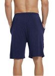 JINSHI Sleeping Pajama Bottoms for Men Soft Modal Stretch Boxer Sleep Lounge Shorts, Navy, Size XL