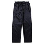 Men's Satin Pajama Pants, Sleepwear Long Pajama Bottoms with Drawstring Loungwear Pjs Pants (Black, Large)
