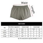 GYMAPE Men 3" Cotton Boxer Lounge Short Shorts Underwear Pajama Bottoms Sleeping Wear, Black, Small