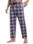 JINSHI Men's Home Sleep Pajama Pant Lounge Nightwear Bottom Breathable Pjs Pant 2-Pack(A),XL
