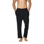 Cicilin Men's Modal Pajama Pants Lounge Pants with Pockets Soft Sleep Pj Bottoms Black XXXL